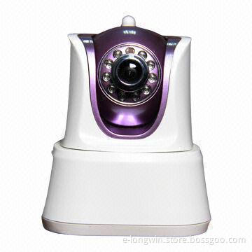 Surveillance IP Baby Camera with P2P, PTZ, Supports 802.11.b/g/n Wireless Protocol